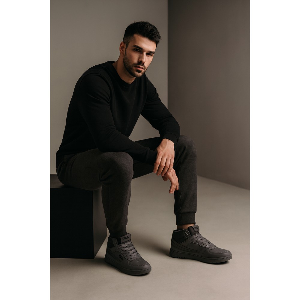 Мужские серые высокие кроссовки Fila Noclaf Cb Mid FFM0033-80015 5655