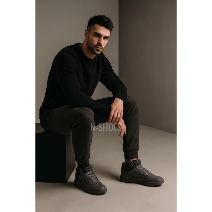 Чоловічі сірі високі кросівки Fila Noclaf Cb Mid FFM0033-80015 5655
