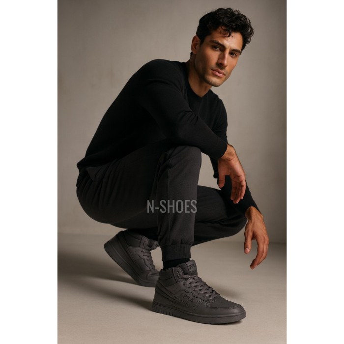 Чоловічі сірі високі кросівки Fila Noclaf Cb Mid FFM0033-80015 5655