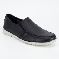 Men's black leather shoes moccasins Lasocki THILO-10 MI25 5694