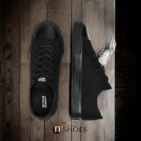 Мужские черные низкие кеды Sprandi YL201401 5696 в стиле Converse Chuck Taylor All Star Ox Black