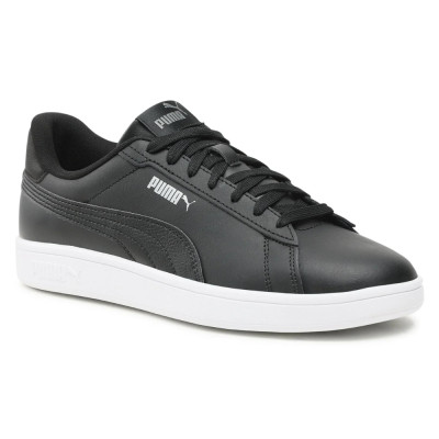 Чоловічі шкіряні чорні кросівки Puma Smash 3.0 L 39098702 5702 демісезонні з натуральної шкіри