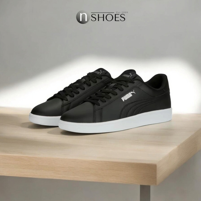 Men’s Puma Smash 3.0 L Leather Sneakers in Black
