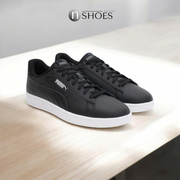 Men’s Puma Smash 3.0 L Leather Sneakers in Black