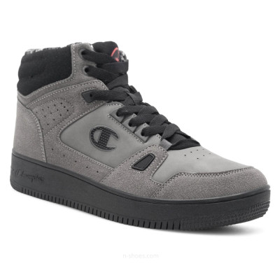 Мужские женские серые высокие кроссовки ботинки Champion REBOUND WINTERIZED S22131-ES001 5718 утепленные от американского бренда