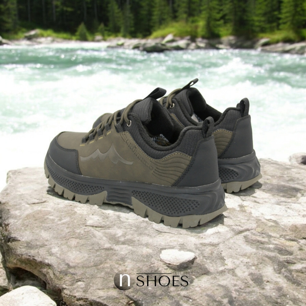 Мужские кожаные термо кроссовки GRUNBERG (Италия) с утеплением Gore-Tex модель 5742 