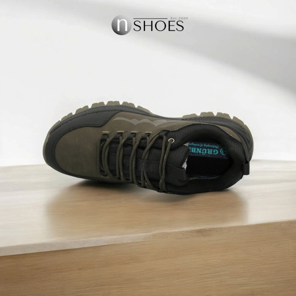 Мужские кожаные термо кроссовки GRUNBERG (Италия) с утеплением Gore-Tex модель 5742 