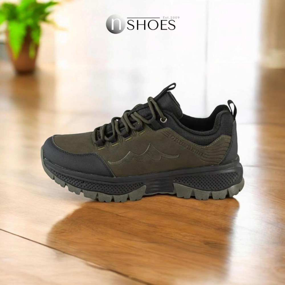 Мужские кожаные термо кроссовки GRUNBERG (Италия) с утеплением Gore-Tex модель 5742 