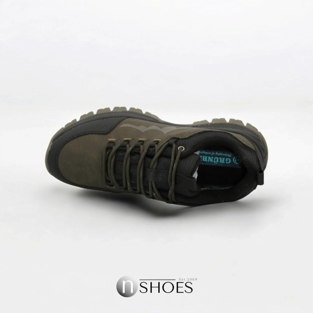 Мужские кожаные термо кроссовки GRUNBERG (Италия) с утеплением Gore-Tex модель 5742 