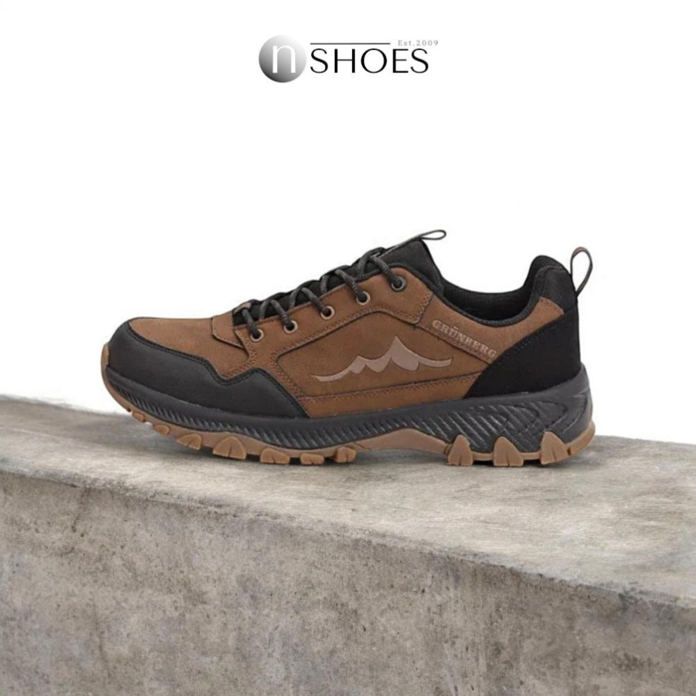 Мужские кожаные термо кроссовки GRUNBERG (Италия) с утеплением на мембране Gore-Tex модель 5743