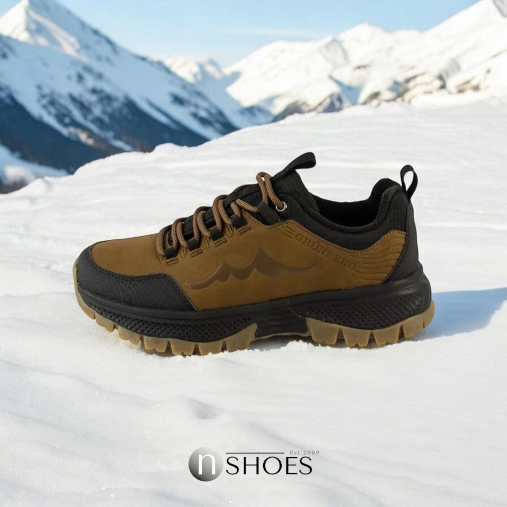 Мужские кожаные термо кроссовки GRUNBERG (Италия) с утеплением на мембране Gore-Tex модель 5743