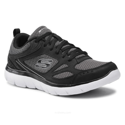Мужские черные кроссовки Skechers South Rim 52812 BKW 5758 комфортные со стелькой Memory Foam™ оригинальные от американского бренда