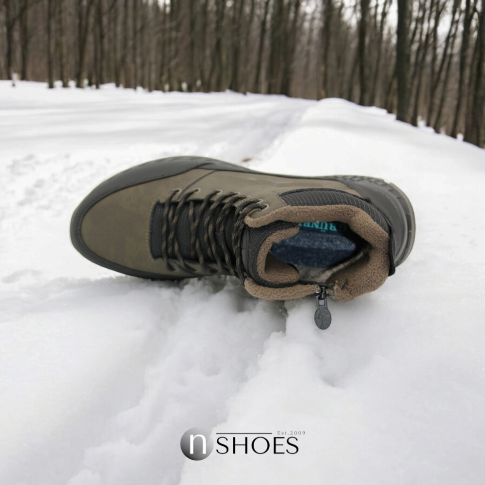 Мужские зимние хаки ботинки GRUNBERG (Италия) модель 5762