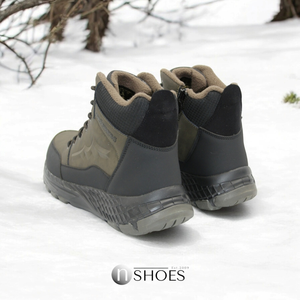 Мужские зимние хаки ботинки GRUNBERG (Италия) модель 5762