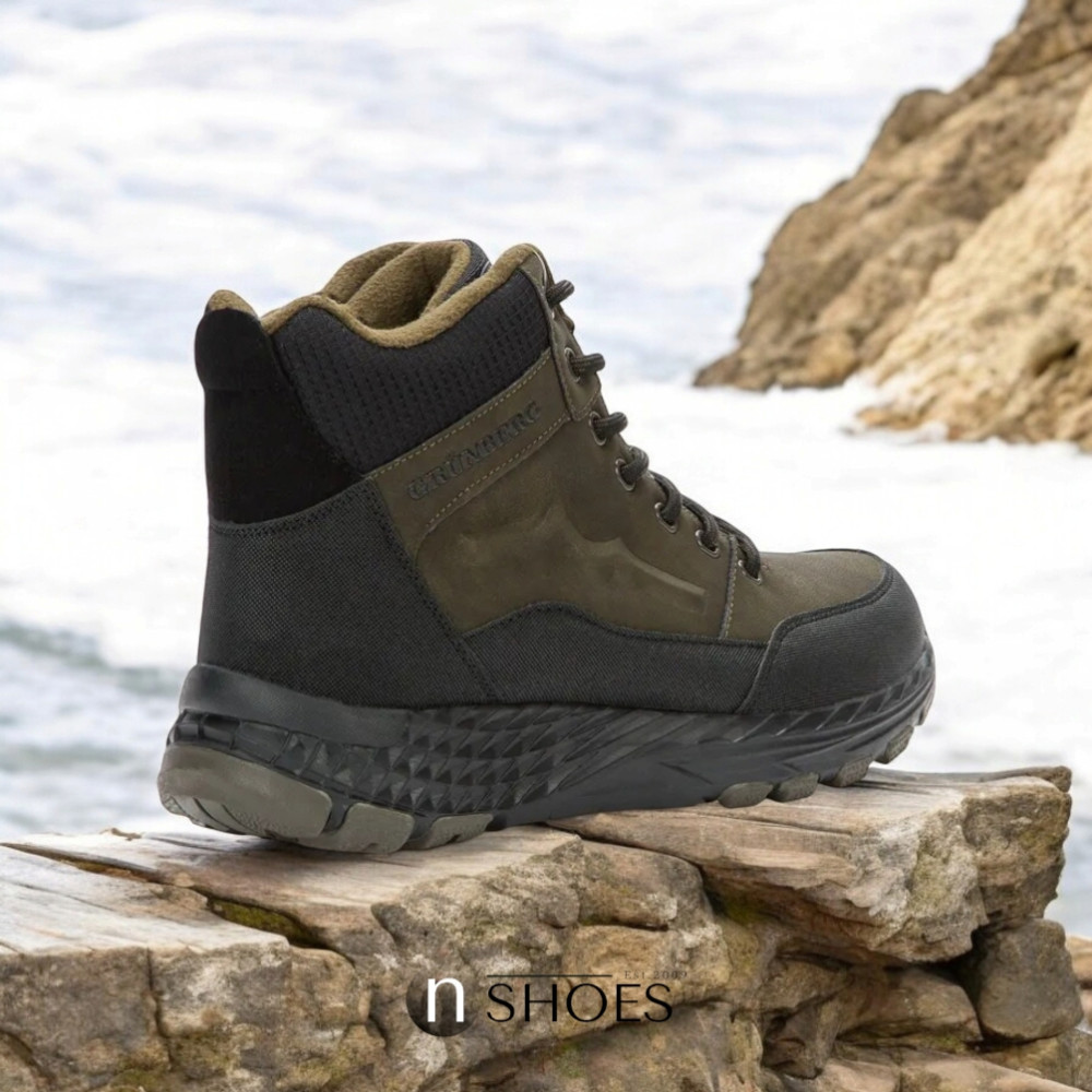 Мужские зимние хаки ботинки GRUNBERG (Италия) модель 5762