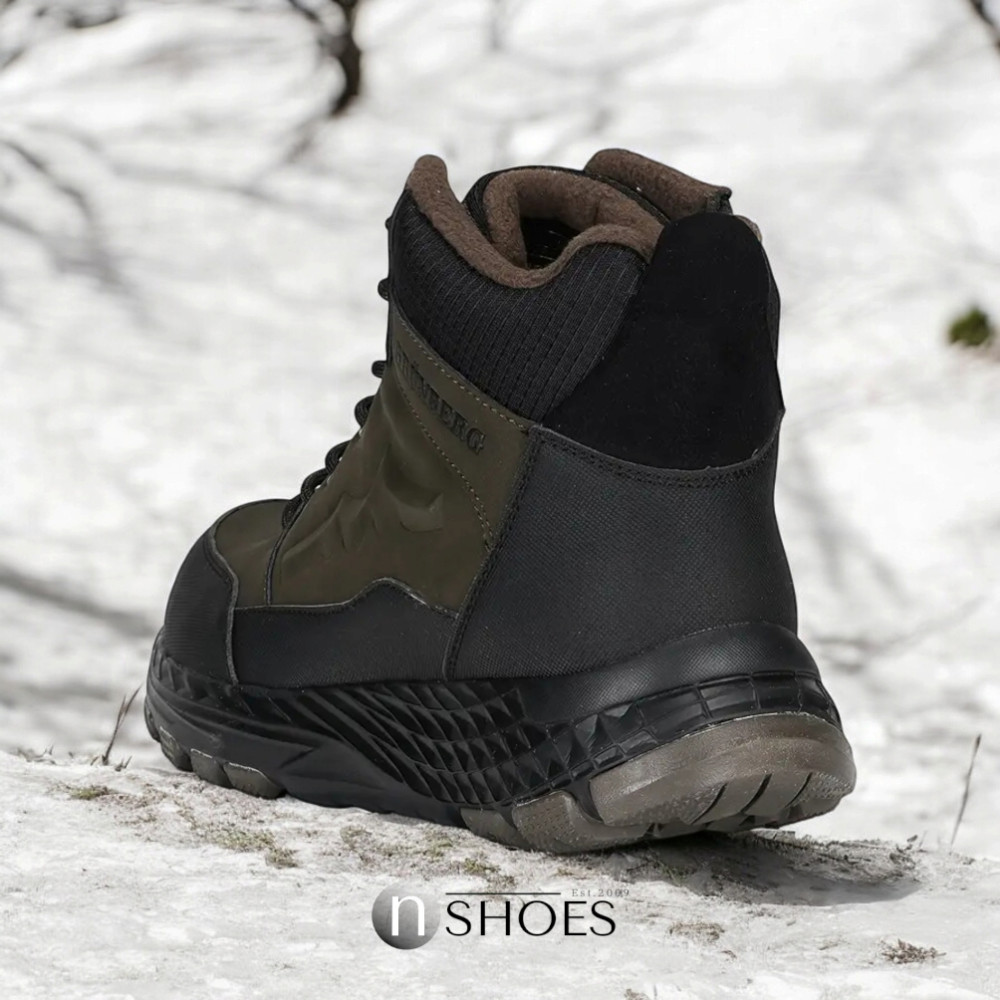 Мужские зимние хаки ботинки GRUNBERG (Италия) модель 5762