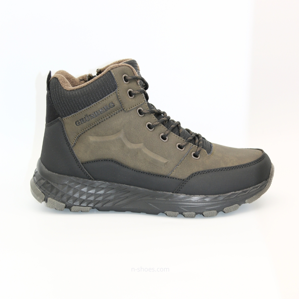Мужские зимние хаки ботинки GRUNBERG (Италия) модель 5762