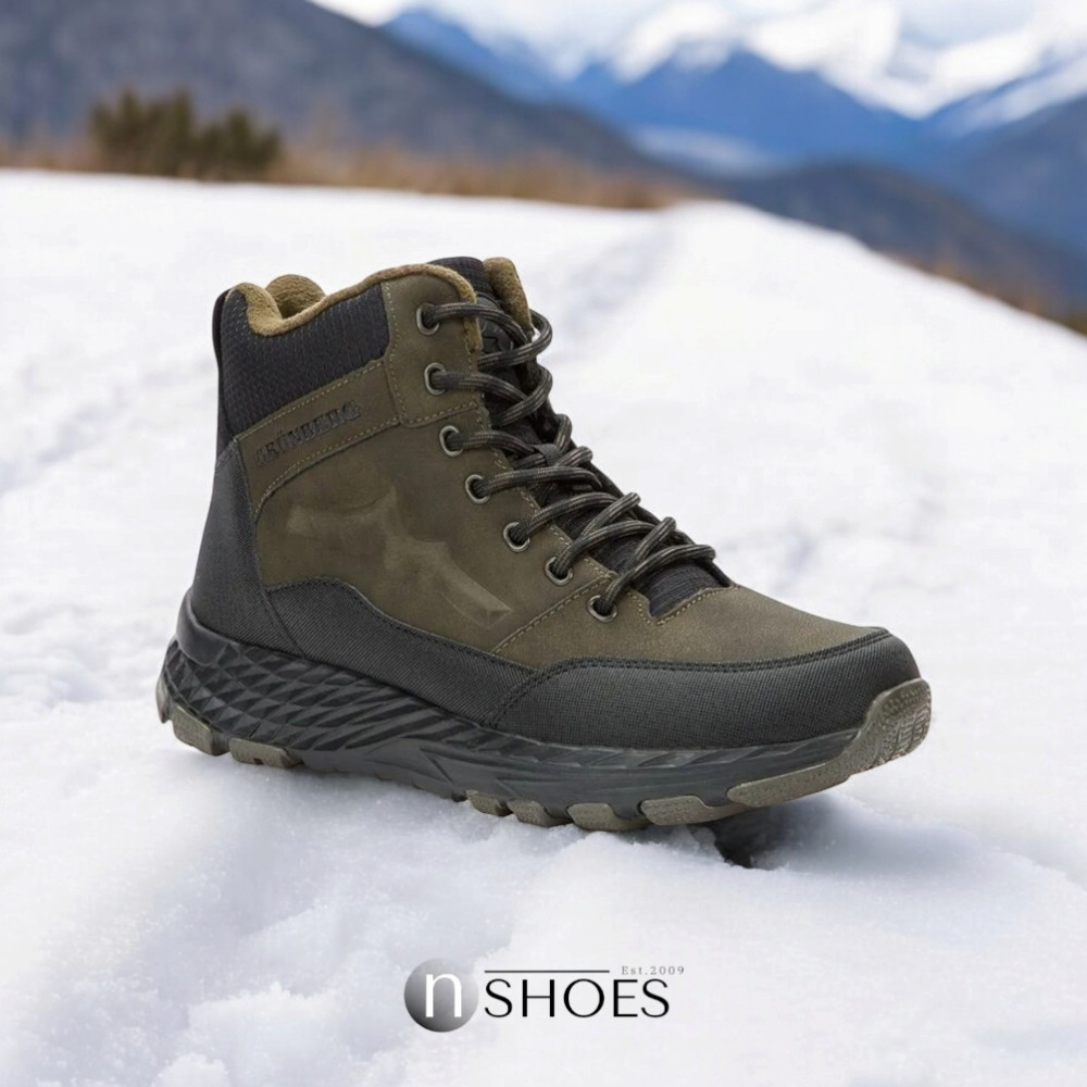 Мужские зимние хаки ботинки GRUNBERG (Италия) модель 5762