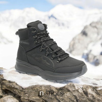 Мужские черные зимние ботинки GRUNBERG 148155 06-01 5763 из натуральной кожи с утеплением из шерсти в стиле Adidas Terrex Unity Mid Rain waterproof