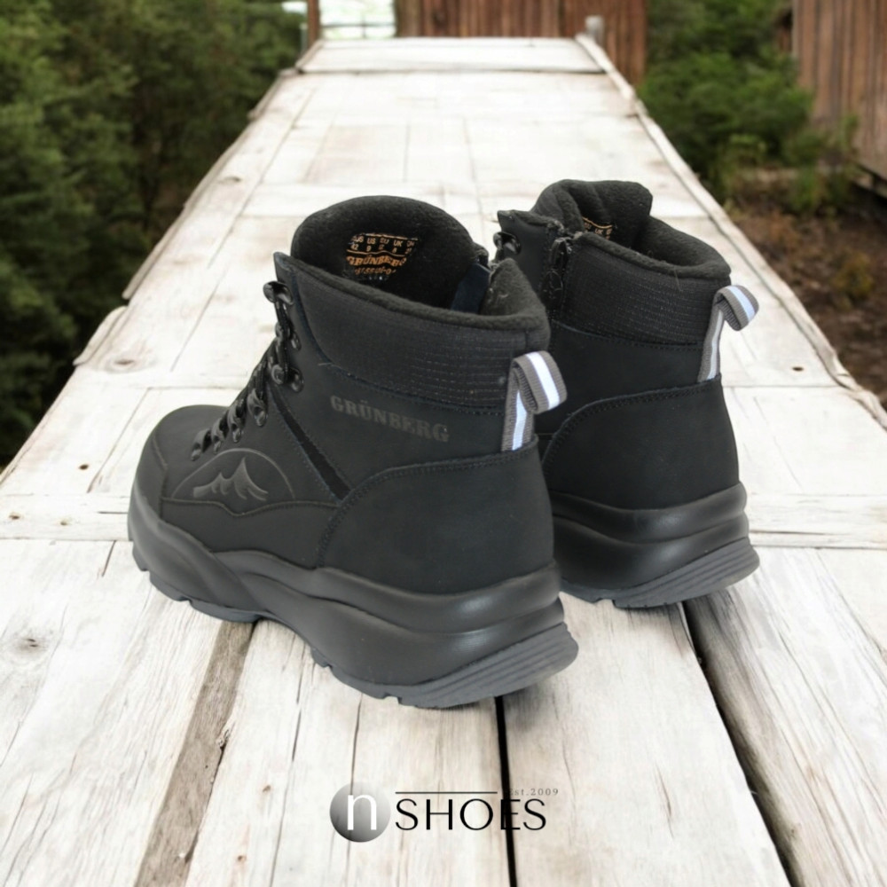 Мужские кожаные зимние ботинки GRUNBERG (Италия) модель 5763