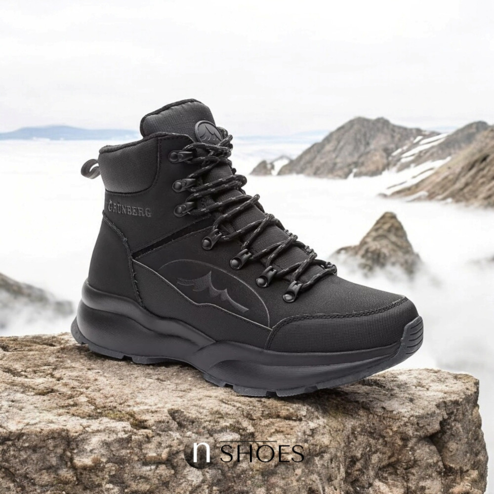 Мужские кожаные зимние ботинки GRUNBERG (Италия) модель 5763