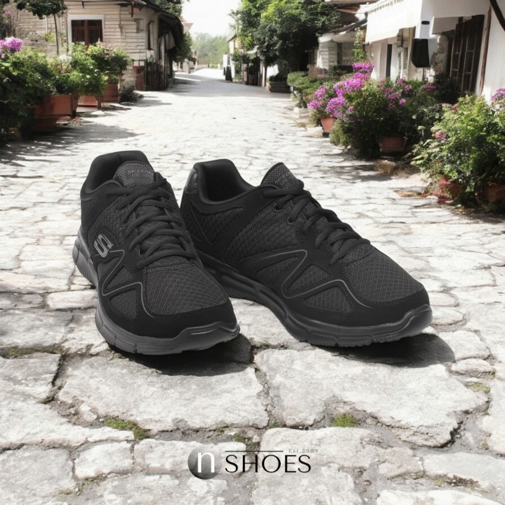 Мужские черные кроссовки Skechers Flash Point 58350 BBK модель 5767