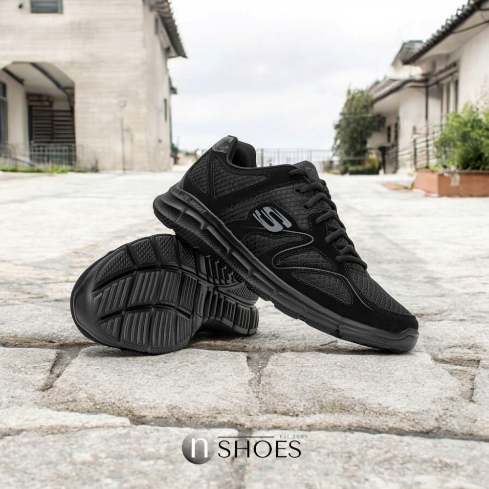 Мужские черные кроссовки Skechers Flash Point 58350 BBK модель 5767