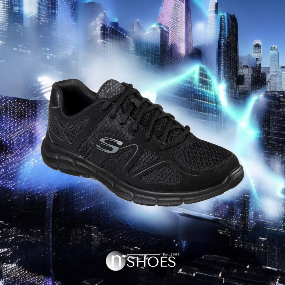 Мужские черные кроссовки Skechers Flash Point 58350 BBK модель 5767