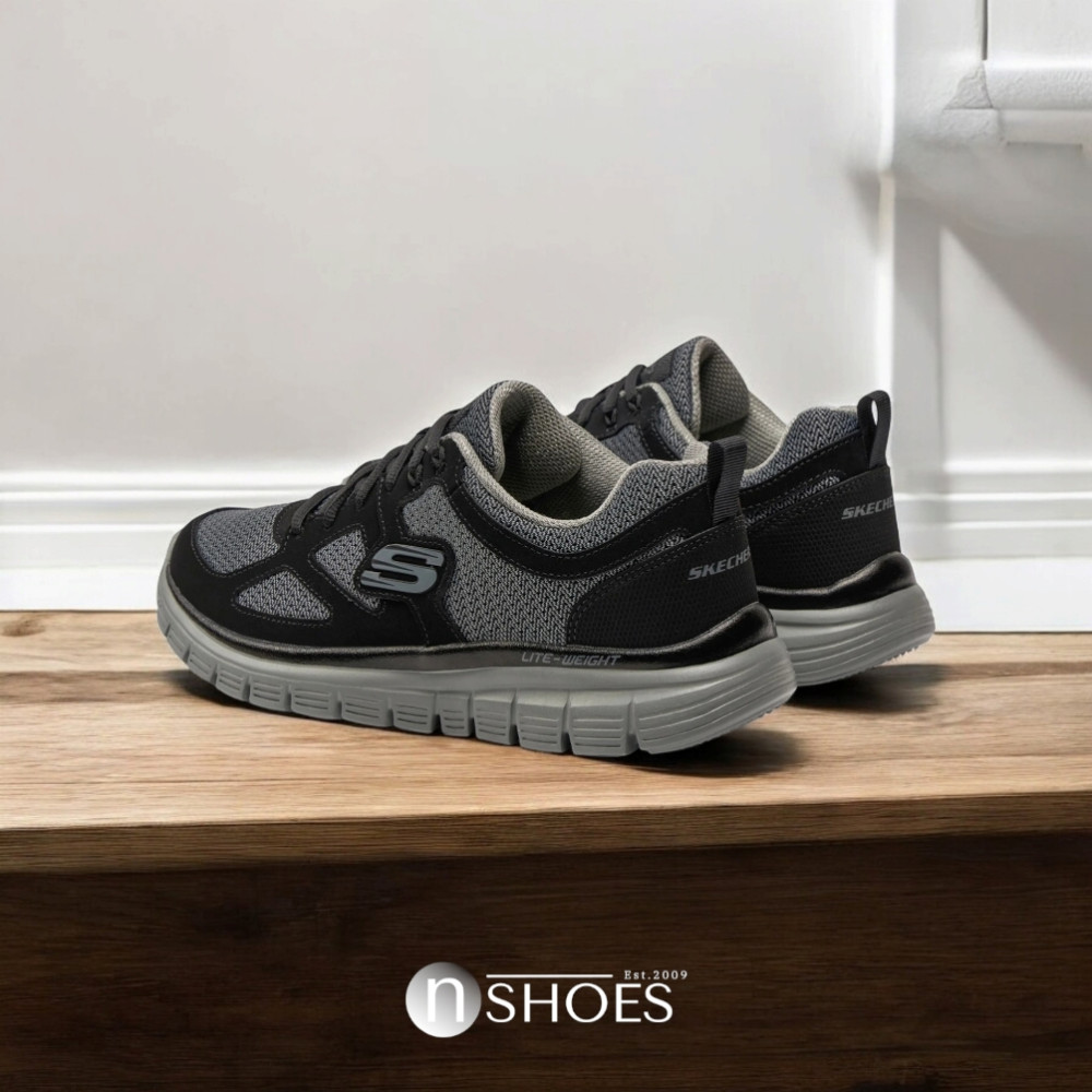 Men's Black Skechers Agoura Sneakers 52635 BKGY Model 5769