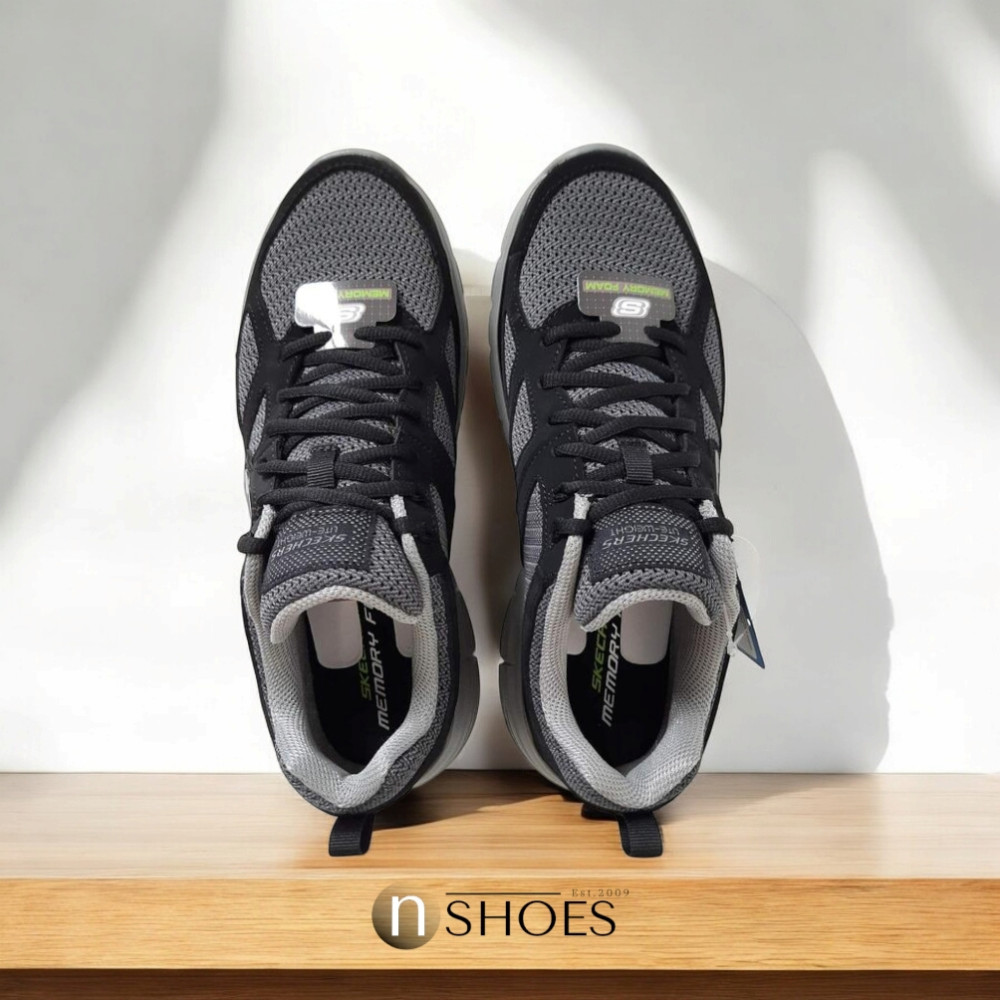 Men's Black Skechers Agoura Sneakers 52635 BKGY Model 5769