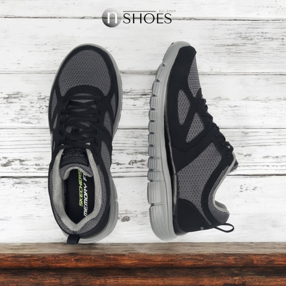 Men's Black Skechers Agoura Sneakers 52635 BKGY Model 5769