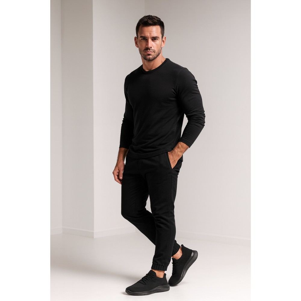 Men’s Black Textile Sneakers Sprandi MP-S23R241A-8 5772