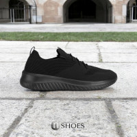 Men's lightweight black textile sneakers Sprandi MP-S23R241A-8 5772 for wide feet comfortable for summer