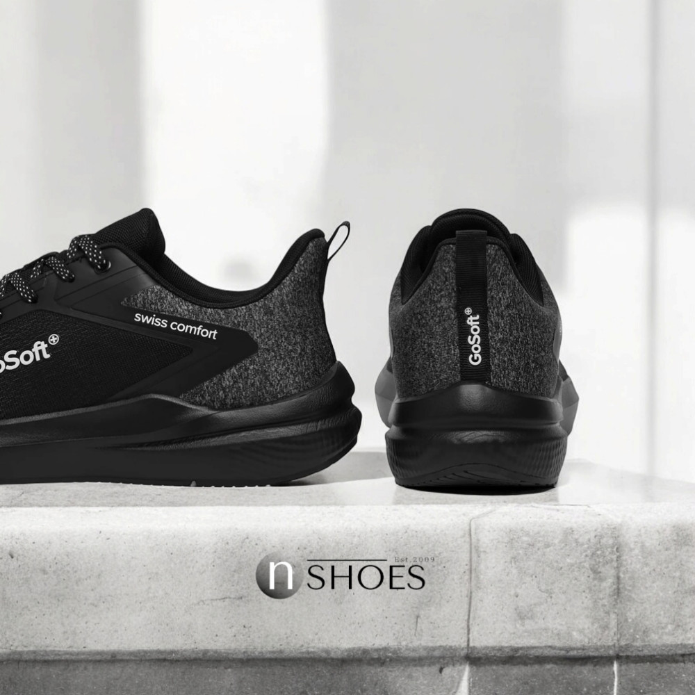 Men's black textile sneakers Go Soft MP-123 model 5778