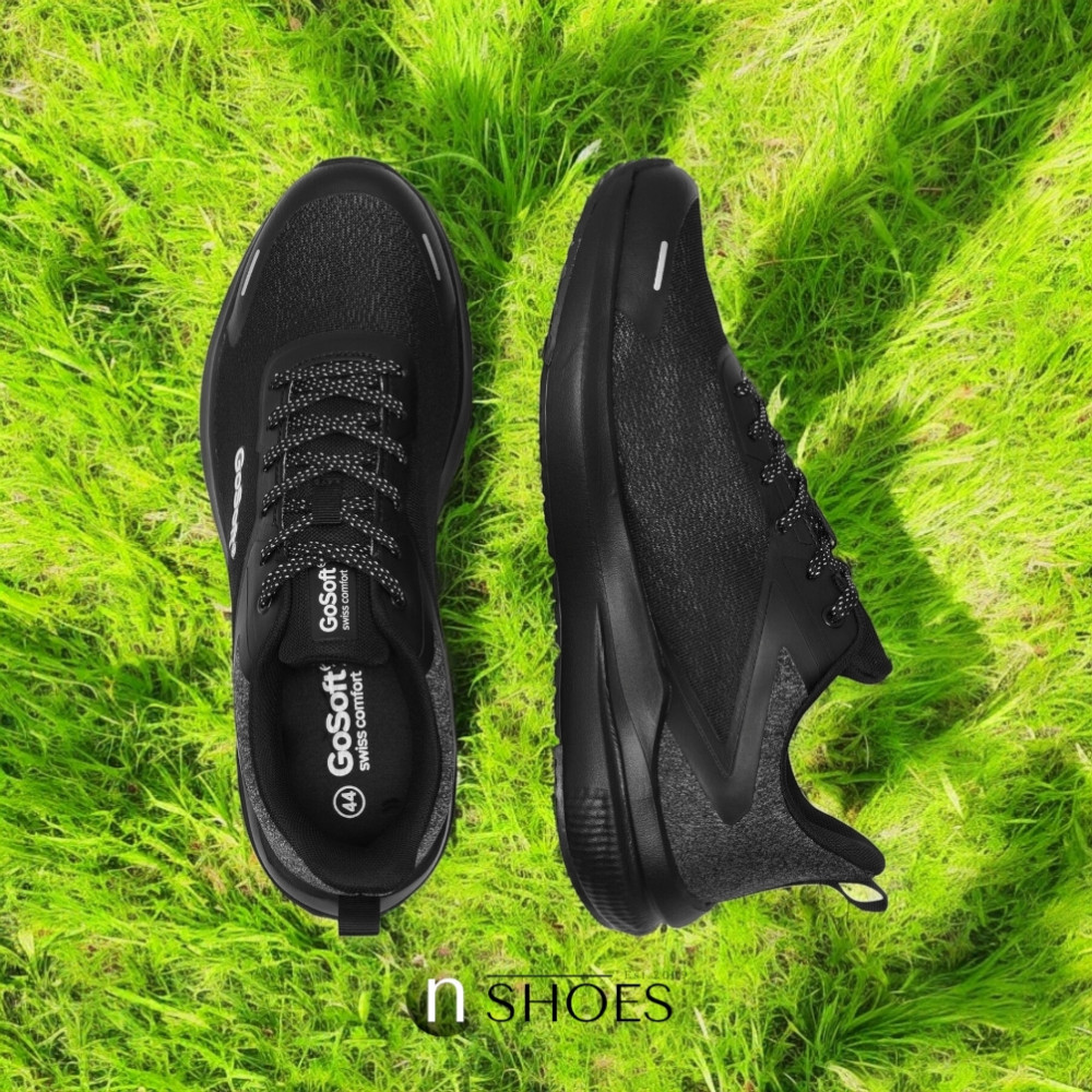 Men's black textile sneakers Go Soft MP-123 model 5778