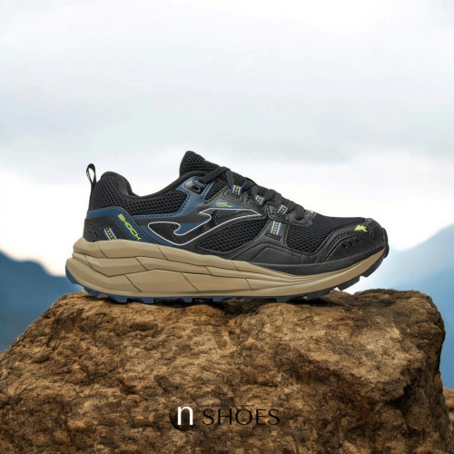 Чоловічі чорно-сині кросівки Joma Shock TKSHOW 2401 5783 для трейлраннінгу, бігу та прогулянок на підошві DURABILITY стійкістю та зчепленням на пересіченій місцевості від іспського бренду