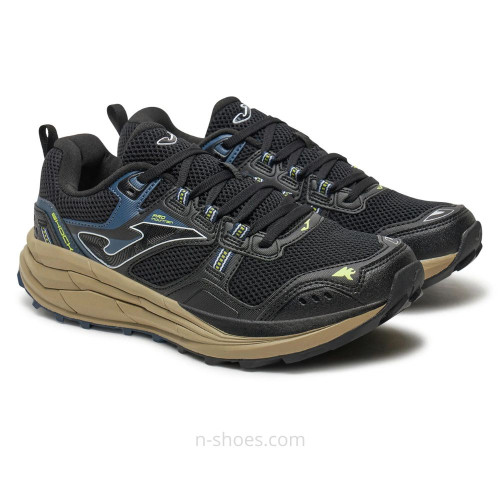 Чоловічі чорно-сині кросівки Joma Shock TKSHOW 2401 5783 для трейлраннінгу, бігу та прогулянок на підошві DURABILITY стійкістю та зчепленням на пересіченій місцевості від іспського бренду
