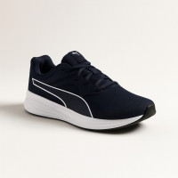 Чоловічі комфортні сині кросівки Puma Transport 377028 02 5791 текстильні для міста та бігу з м'якою устілкою SoftFoam від німецького бренду