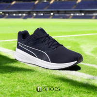 Чоловічі комфортні сині кросівки Puma Transport 377028 02 5791 текстильні для міста та бігу з м'якою устілкою SoftFoam від німецького бренду