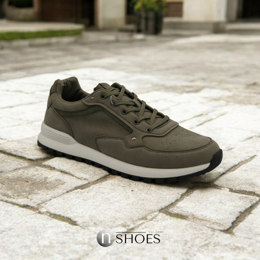 Чоловічі хакі кросівки GRUNBERG 157721 02-03E модель 5823