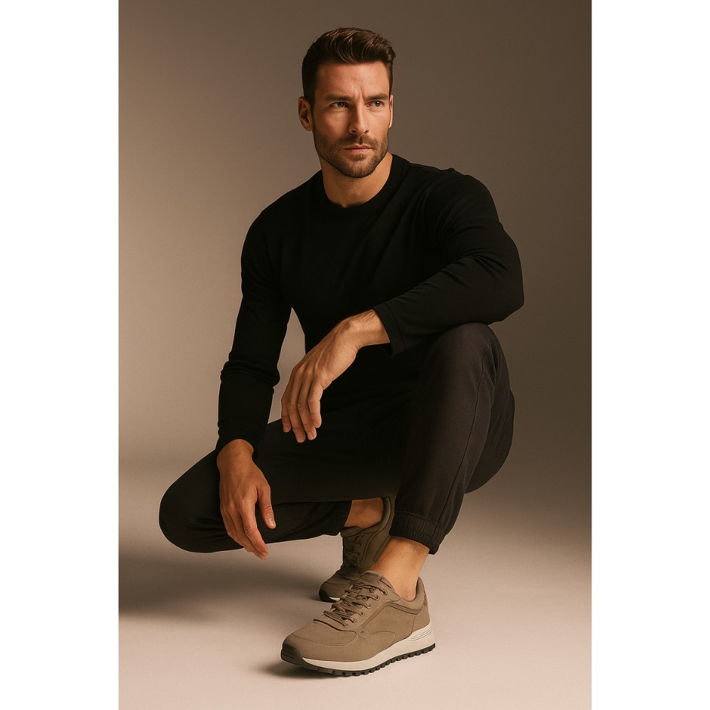 Чоловічі хакі кросівки GRUNBERG 157721 02-03E модель 5823