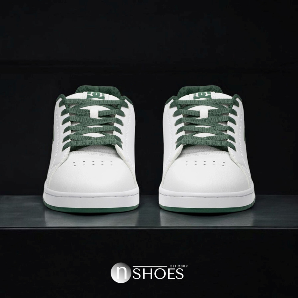 Мужские белые дутые кроссовки с большими шнурками хайтопы DC Gaveler модель 5899