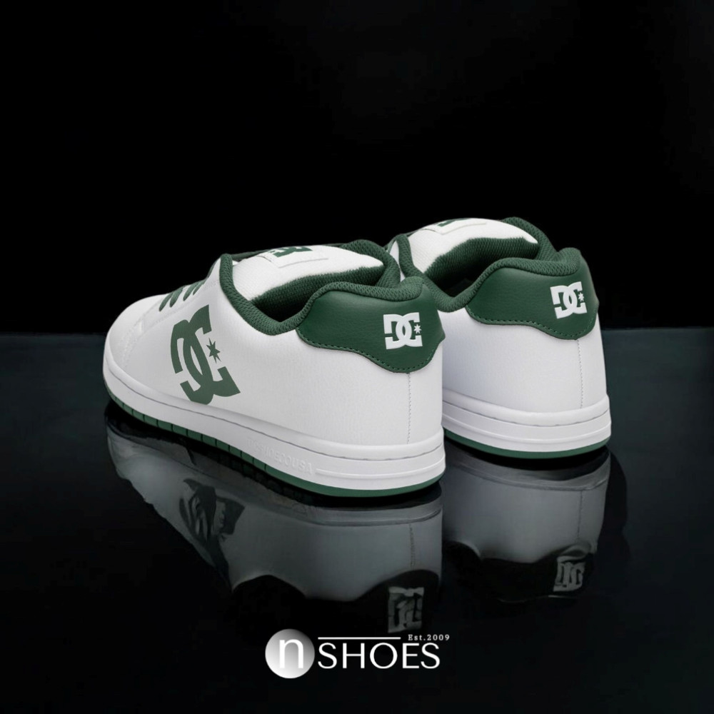 Мужские белые дутые кроссовки с большими шнурками хайтопы DC Gaveler модель 5899