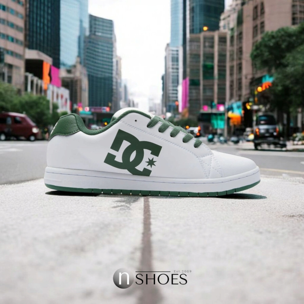 Мужские белые дутые кроссовки с большими шнурками хайтопы DC Gaveler модель 5899