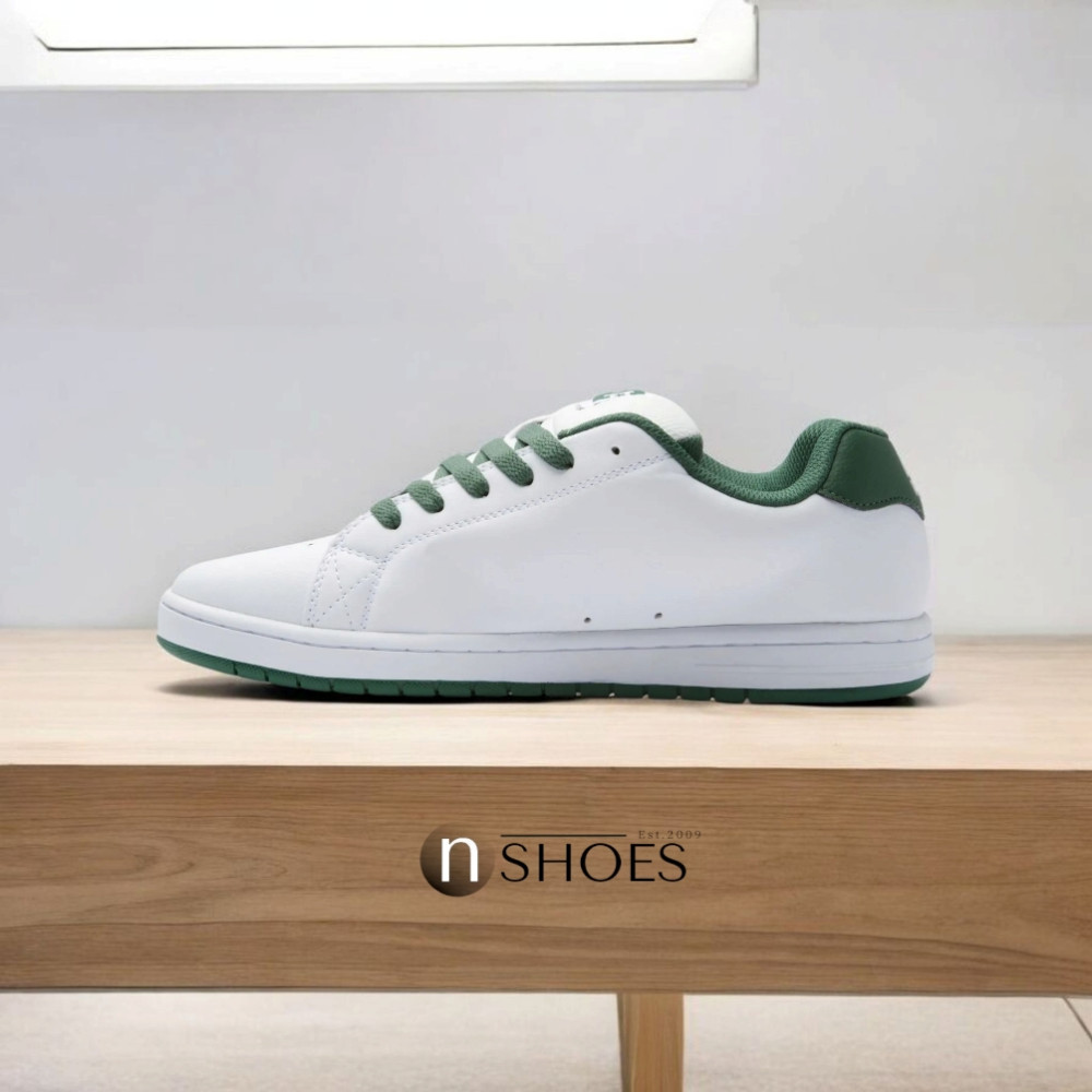 Мужские белые дутые кроссовки с большими шнурками хайтопы DC Gaveler модель 5899