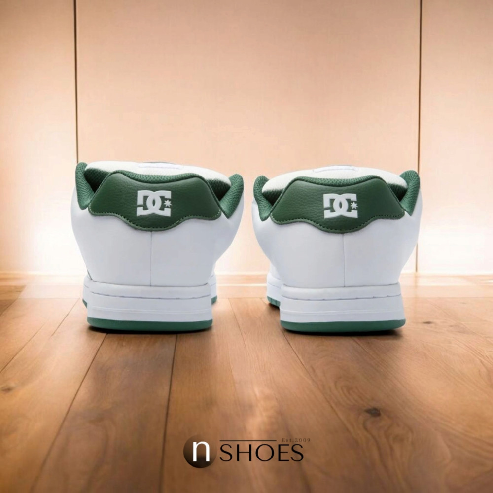 Мужские белые дутые кроссовки с большими шнурками хайтопы DC Gaveler модель 5899