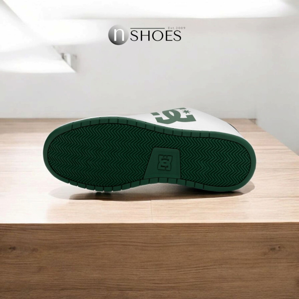 Мужские белые дутые кроссовки с большими шнурками хайтопы DC Gaveler модель 5899