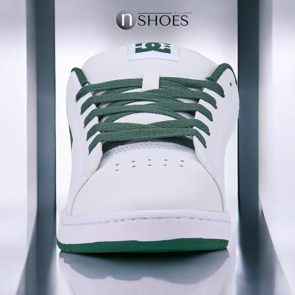 Мужские белые дутые кроссовки с большими шнурками хайтопы DC Gaveler модель 5899