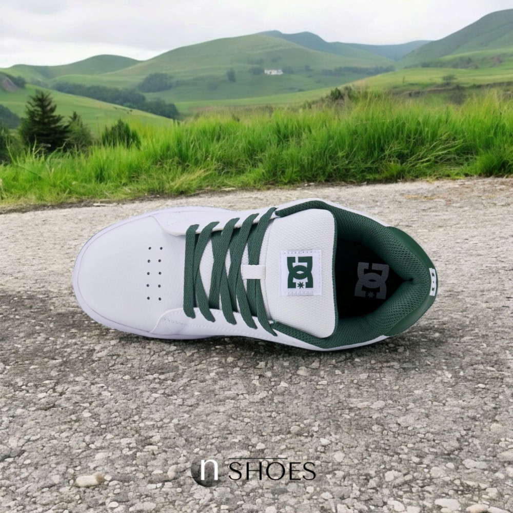 Мужские белые дутые кроссовки с большими шнурками хайтопы DC Gaveler модель 5899