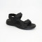 Men's black leather sandals Alex Bens 03-v 5916 comfortable made of genuine leather, with velcro, from a Ukrainian factory